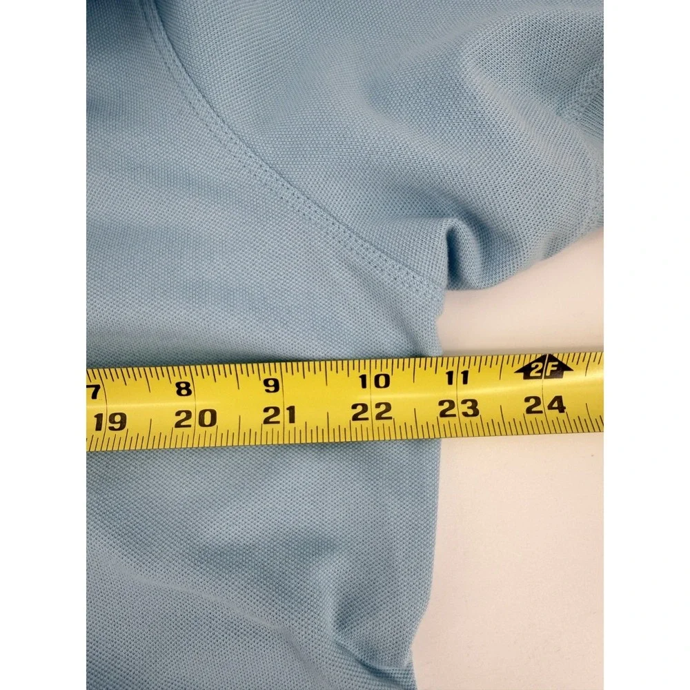 Banana Republic Blue Pique Polo Shirt Men XL Cotton Logo Preppy Golf Casual EUC